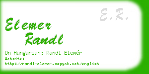 elemer randl business card